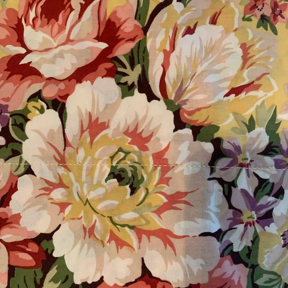 Vintage Ralph Lauren Yellow Floral Bedding Sheet